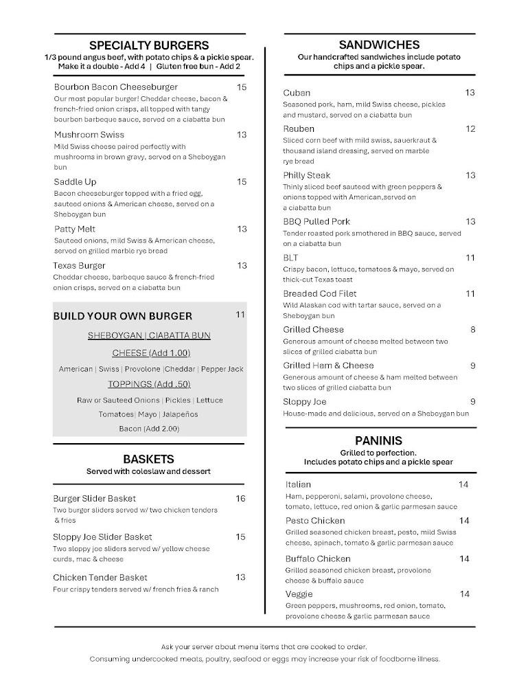 Wild Horse Saloon Menu image 2