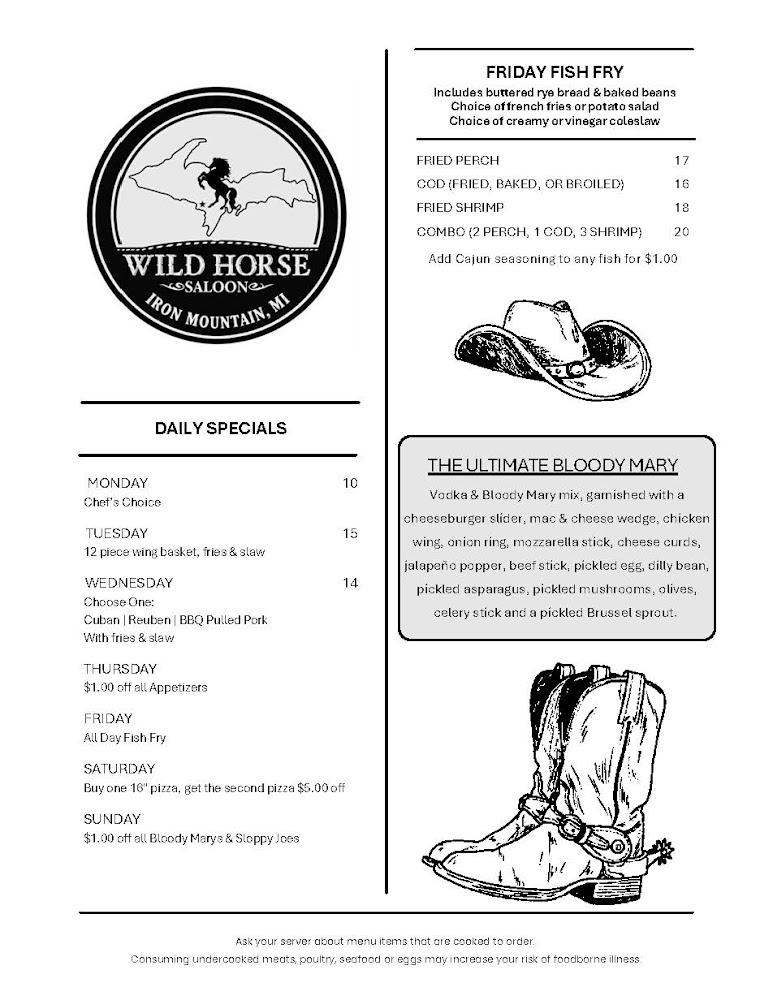 Wild Horse Saloon Menu image 3
